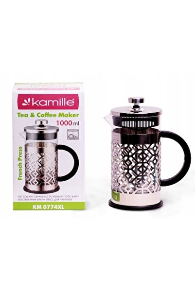 Kamille Infuzor pentru cafea și ceai, KM-0774XL, sticlă rezistentă la căldură, oțel inoxidabil, 1000 ml
