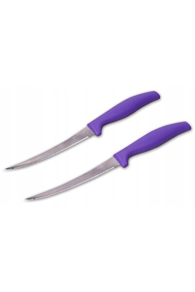 Kamille Set de 2 cuțite de bucătărie, Kamille, oțel inoxidabil, 13 cm, argintiu/violet