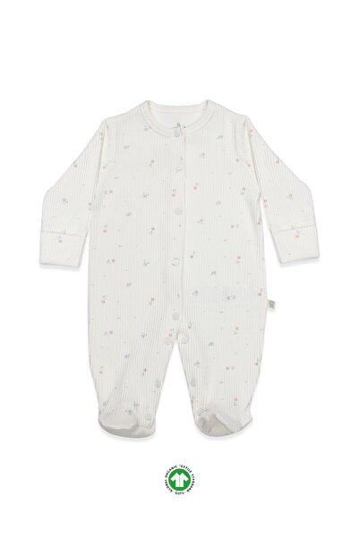 BUDİ HOME Bistyle bloom white jumpsuit 15113 ecru dusty rose