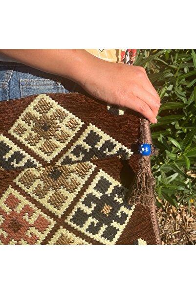 OEM Kelim Shoulder Bag | Chocolate Brown Shades