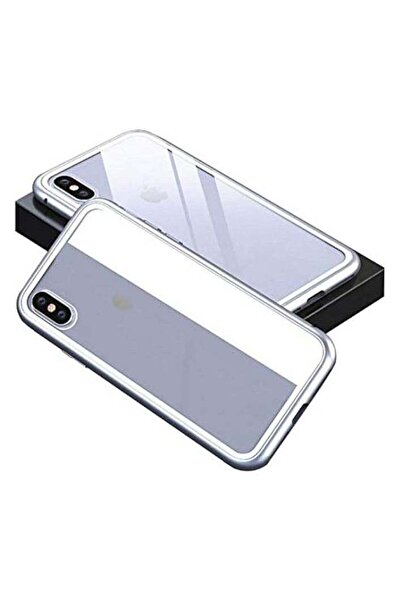 Promass جراب شفاف هجين لهاتف iPhone X - غطاء خلفي من الزجاج المقسّى ومصد من ا...