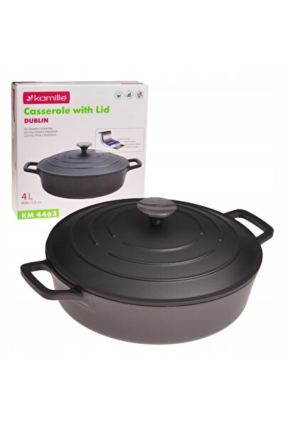 Kamille Marble-plated flowerpot, aluminum, 4 L, 28x7.5 cm