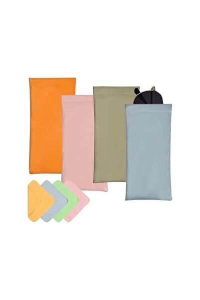 Promass 4Pcs Portable PU Leather Sunglass Pouches - One Size