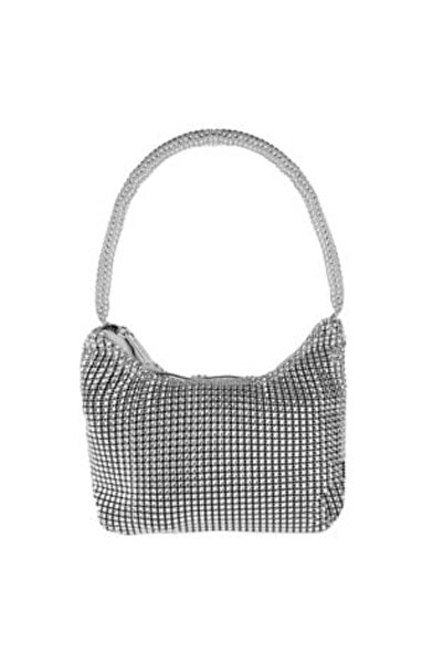 Silver Star Silver Strass Handbag 22 x 5.5 x 18 cm
