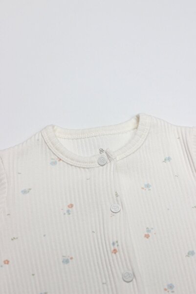 BUDİ HOME Bistyle bloom white jumpsuit 15113 ecru dusty rose