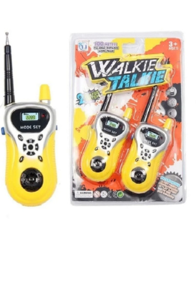 babydoor 100 Metre Çekim Mesafeli Oyuncak Telsiz Walkie Talkie 2'li Paket Çocuk Pilli Telsiz