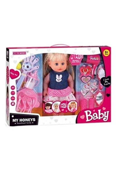 TOY GARDEN مجموعة لعب دمية طفل ناطقة مقاس 14 بوصة مع أدوات التغذية والشرب وال...