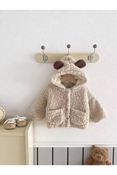 melisam.msg Bebek Ayı Kulaklı Kışlık Kalın pamuklu Kapşonlu Kaban Mont