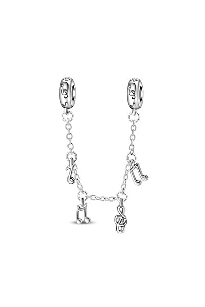 Fubena قلادة على شكل نوتة موسيقية مع سلسلة وحلية متدلية