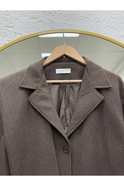 BENAHOLL Alisa Double Pocket Scarf Coat-En2200 Brown