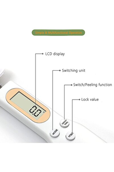 Fabrilux Digital measuring spoon for liquids, solids and flour, LCD display, capacity 500 g,