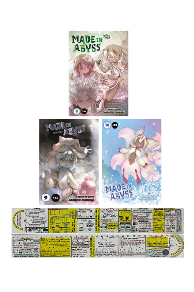 Komik Şeyler Made in Abyss 8-9-10. Ciltler Manga Seti + Mat. Cetvel