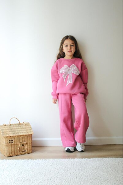 NURTOPU Girl's Outfit Set, Top and Bottom Set, 3-Thread Ribbed, Thick Inside, Winter Full Lycra Cotton Fabric, 100% Cotton.