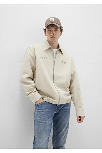 Mavi Ανδρικό πουκάμισο με φερμουάρ Bone White Shirt 0211690-70065-Std