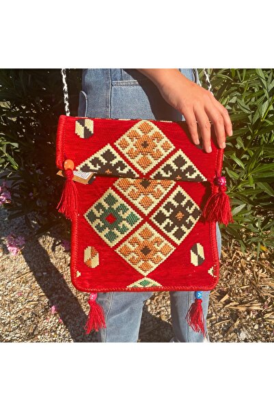 OEM Kelim Shoulder Bag | Red Shades