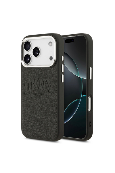 Dkny iPhone 17 Pro Uyumlu Kılıf Orjinal Lisanslı M-safeli PU Deri Kabartmalı ...