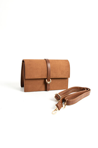 Night Rosie Model Suede Women's Hand and Shoulder Bag