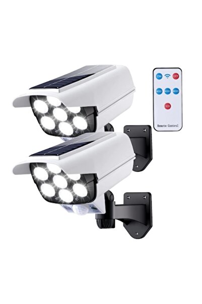OEM Комплект от 2 соларни 77-LED лампи с имитация на камера, със сензор за дв...