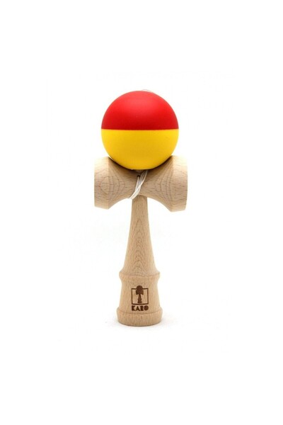 Karo Kendama Grip Half - Fag din lemn - Galben/Roșu