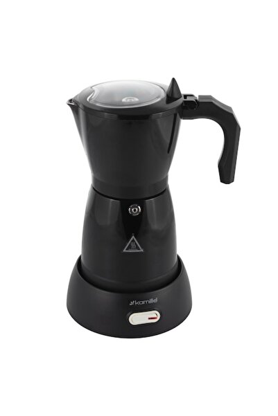 Kamille Electric Coffee Maker, Aluminum, Transparent/Black, 480 W, 300 ml