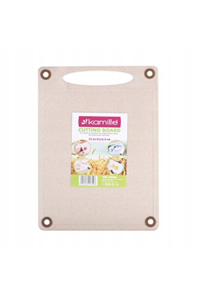 Kamille cutting board, wheat fiber, non-slip, beige, 33.8x25x0.8cm