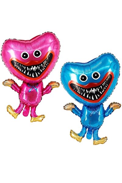 Fabrilux Σετ 2 μπαλόνια foil Huggy Wuggy, μπλε και ροζ, 70 x 48 εκ.