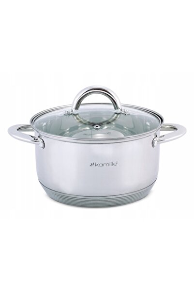Kamille Pot with glass lid, 3.4 L, Kamille, stainless steel, 20x11.5 cm, silver