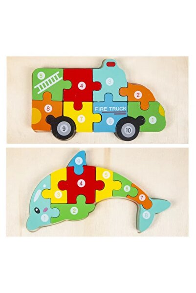 Tiny Explorers Set de puzzle-uri 3D interactive, 2+ ani, Montessori, puzzle-u...