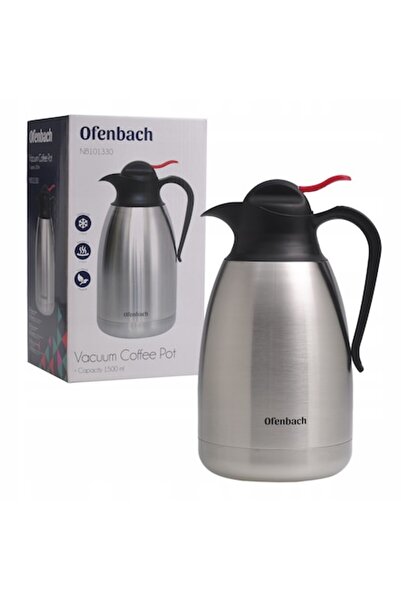 Ofenbach Thermos Conference 1.5 L, Stainless Steel, Vacuum Insulation, Automatic Lid