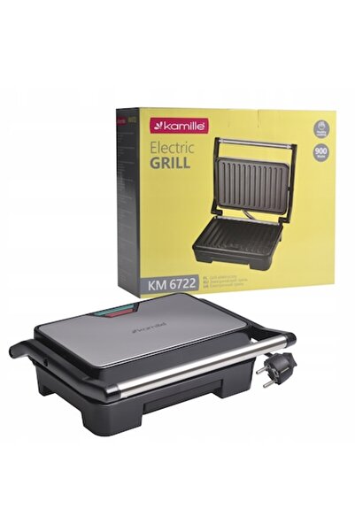 Kamille Aparat de gătit sandwich-uri KM-6722, plăci antiaderente, oțel inoxidabil, 900W