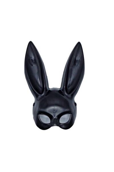 Fabrilux Mască de iepure negru pentru petreceri și Halloween, unisex, 37x27 cm,