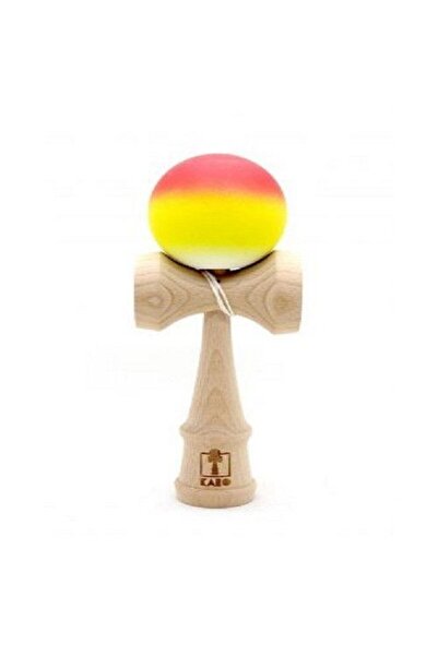 Karo Kendama Grip F3 Pernă Lemn Decolorat Fag Roșu Galben Alb