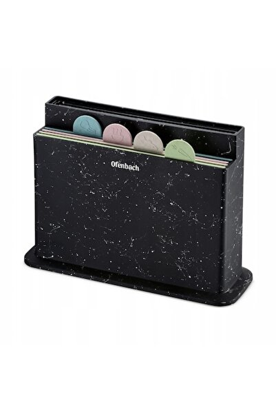 Ofenbach Set of 4 Colored Cutting Boards Kamille with Knife Holder – for Meat, Vegetables, Fish and Bread