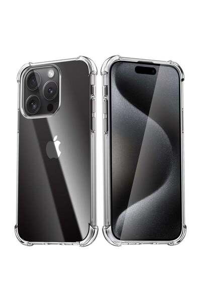 Promass جراب سيليكون شفاف لهاتف iPhone 15 Pro - مصد هوائي مقاوم للصدمات