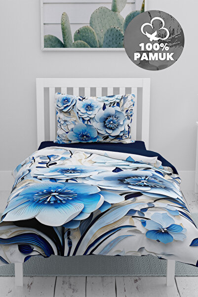 MonoHome %100 PAMUK Ranforce Çeyizlik Luxury 5D Dijital Tek Kişilik Nevresim ...