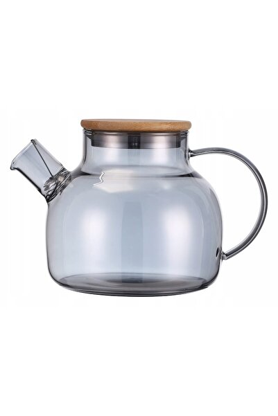 Kamille Universal 1 L Borosilicate Glass Teapot with Infuser, Lid and Filter — Smoky Shade
