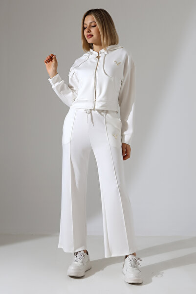 Planet Prestige Modal Fabric Hooded Striped Detail Sports Suit