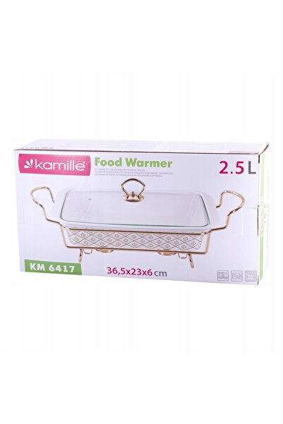 Kamille Heat-resistant ceramic serving bowl with candle warmer, 2.5 l