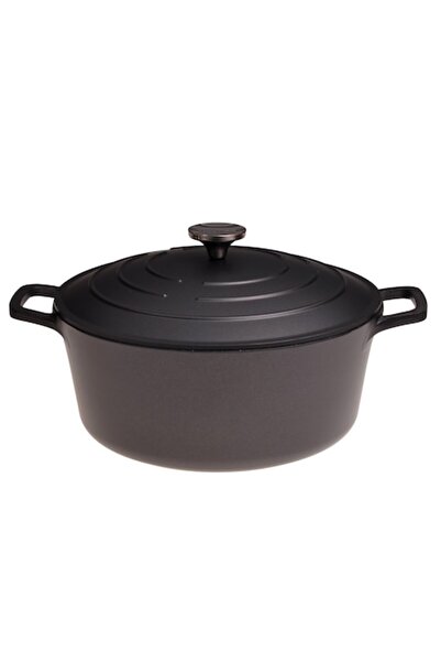 Kamille Marble-Coated Aluminum Pot, 28 cm, 6.5 L, Black