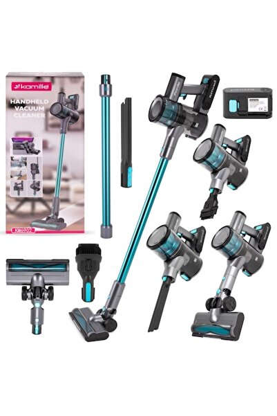 Kamille Aspirator vertical fără fir KM6902 3 în 1, 135 W, filtru HEPA, bateri...