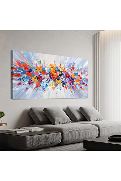 Emoda home Trove لوحة فنية جدارية من قماش زهور تجريدية ملونة من ALAYRA لديكور...