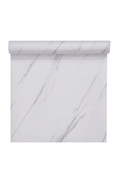 topbazar Self-adhesive Wallpaper Roll Marble Type, White, 60x300 cm,