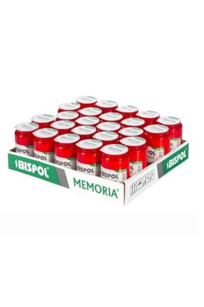 BISPOL Set of 24 W03 Candle Refills, Red, 2.5 days