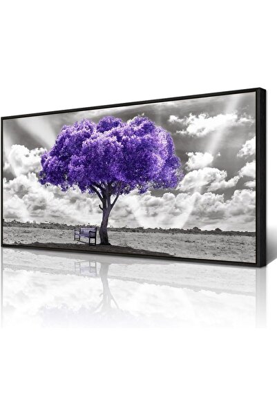 ALAYRA International Purple Tree Wall Pictures Canvas (60x120 cm Framed) – Fr...