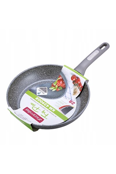 Kamille Tigaie de granit, 28 cm, antiaderentă, gri, compatibilă cu inducția