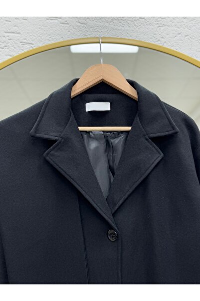 BENAHOLL Alisa Double Pocket Scarf Coat-En2200 Black