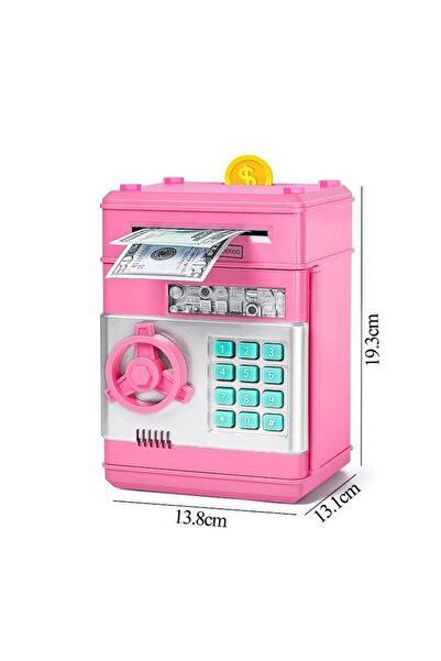 darklove Electronic Piggy Bank for Kids - Pink, 13.1x13.8x19.3 cm
