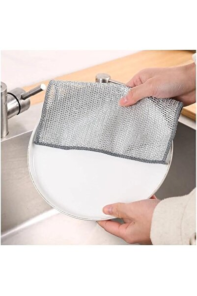 Promass Multipurpose Reusable Wire Dish Scrubber Mesh Cloth 4 PCS