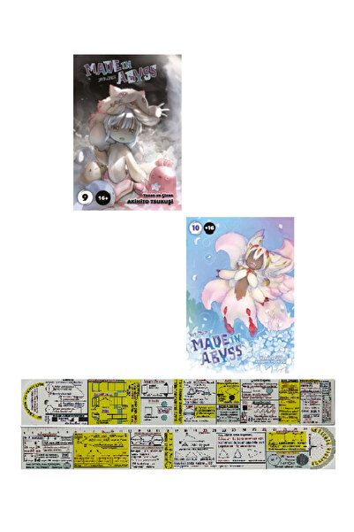 Komik Şeyler Made in Abyss 9-10. Ciltler Manga Seti + Mat. Cetvel