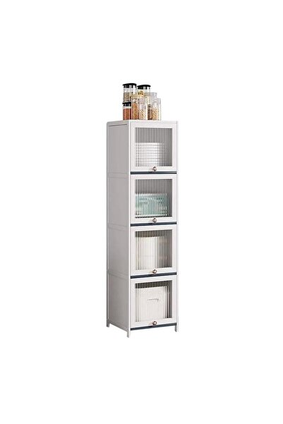 KEKE 4 Tier Multifunctional Kitchen & Bathroom Ultra-Narrow Bathroom Gap Storage Cabinet Rack
